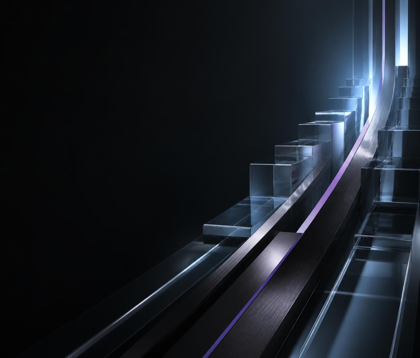 Estrutura abstrata ascendente representando direção e crescimento